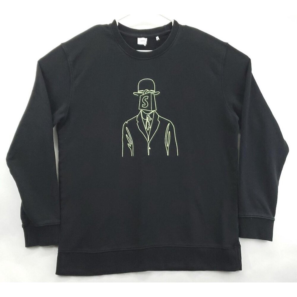 KOTN Sweatshirt Mens 2XL Black Graphic 100% Cotton Crew Neck Classic Pullover